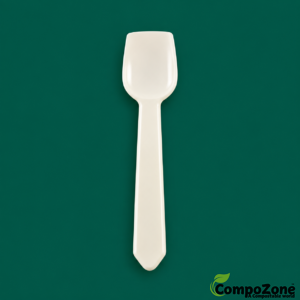 Compostable Mini Spatula – 80mm White